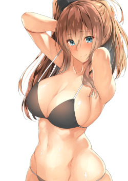 cute-girls-from-vns-anime-manga:    水着サラトガ