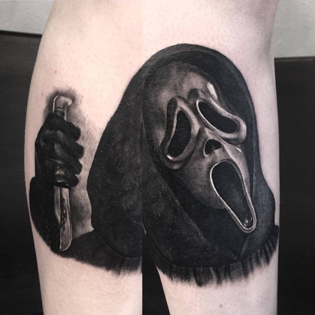Scream mask tattoo by Paul Acker  Post 29306