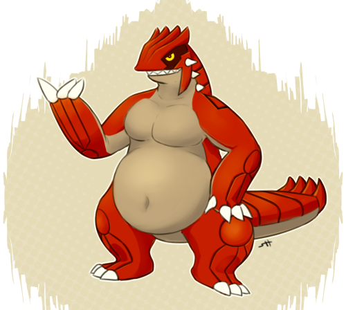 groudon with a belly