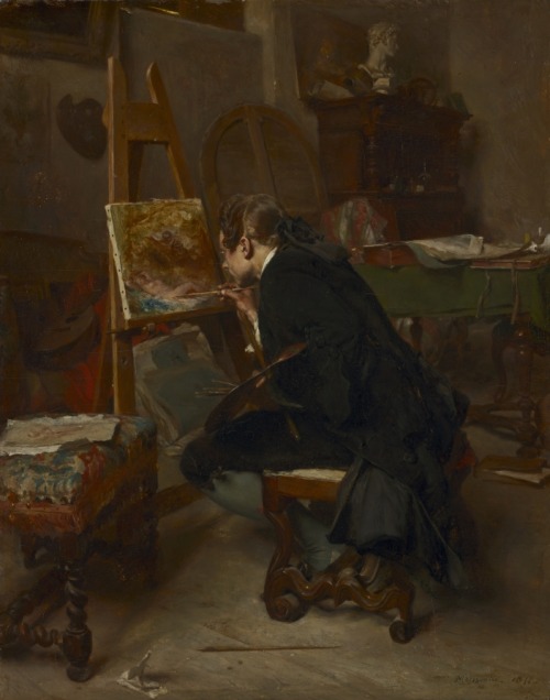 cma-modern-european-art: A Painter, Ernest Meissonier , 1855, Cleveland Museum of Art: Modern Europe