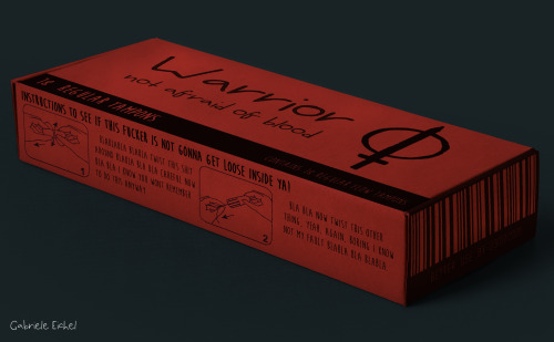I was bored so I designed a cool tampon brand I’d actually like, with no pink, purple or flowers. Fu