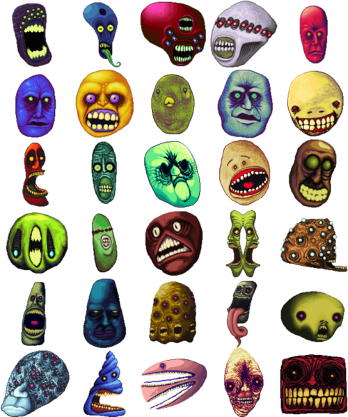 bowelfly: 100 pixel faces. click for full view if it’s fuzzy. after 2 and a half years on and off, a