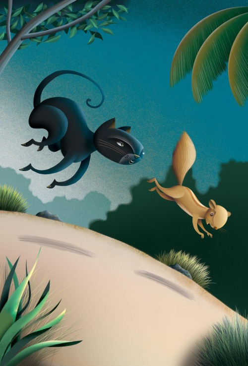 A couple of images for a book I’ve just illustrated called Squirrel is Fast for Room to Read.