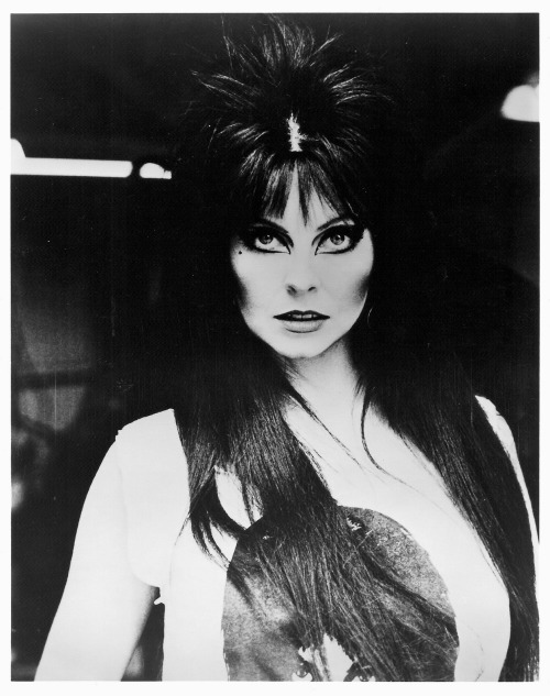 lostpolaroids:Black and white portrait photography of Cassandra Peterson (Elvira), taken prior to th