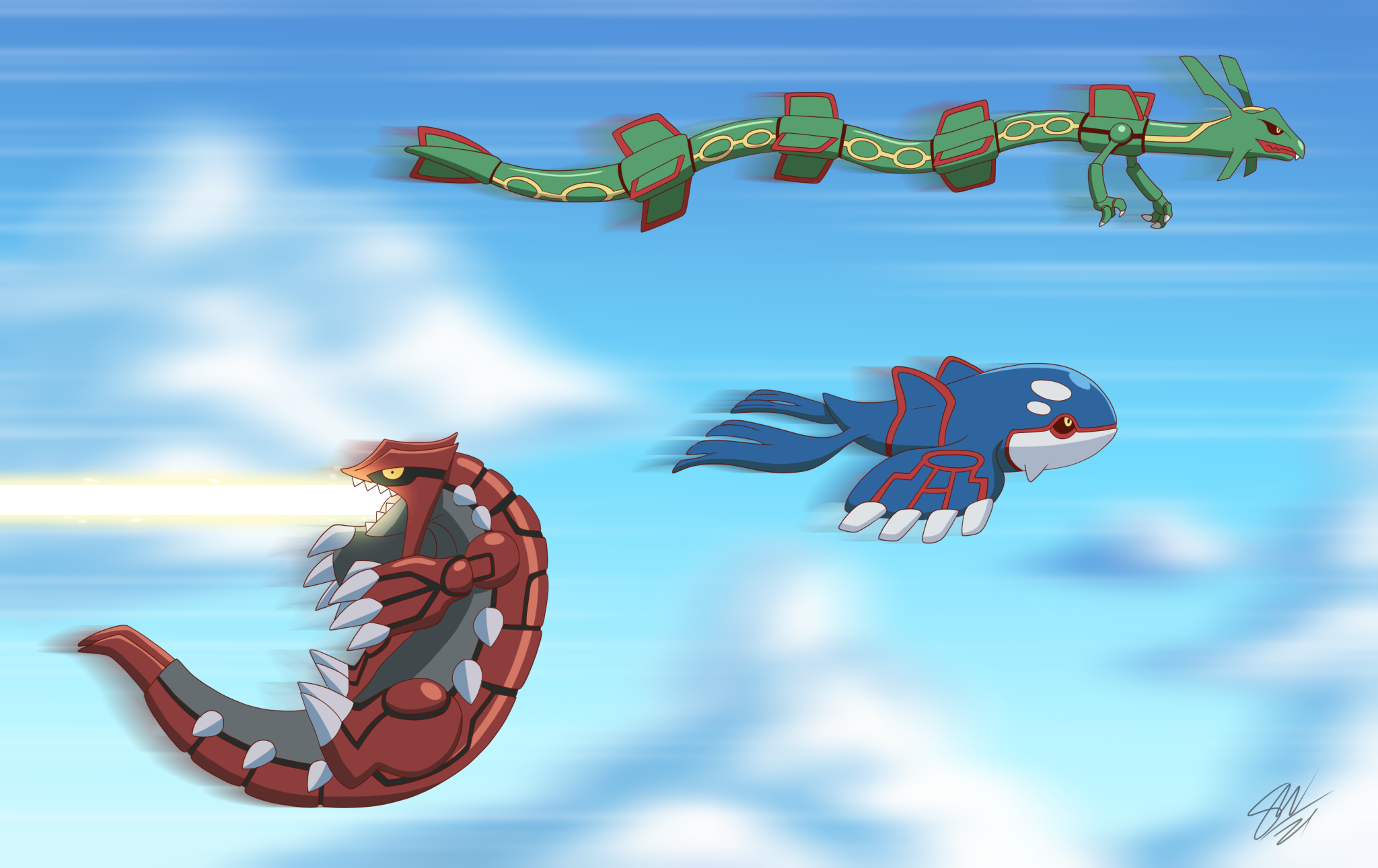 Porn Pics xxtc-96xx:look, Rayquaza can fly, even Kyogre