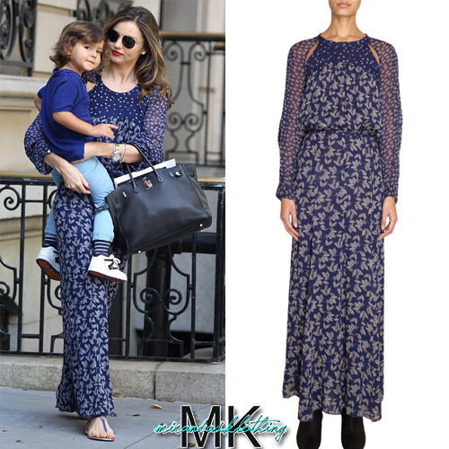 New York City, NY | 5th July, 2014 Miranda was spotted with Flynn, in a light and gorgeous Isab