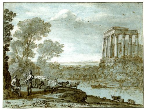 Claude Lorrain (French; 1604–1682)Landscape with Apollo and Mercury (illustration from Homer&a