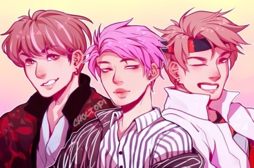 Maknae line says NOT TODAY!!! lol xDHUHUHU BTS drawings all day everyday xD