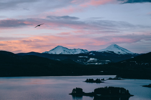 Sunrise over Dillon Reservoir