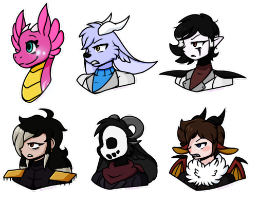 the OGs!! (part 1 / 4)the original image has 22 characters so I separated ‘em into a couple smaller 