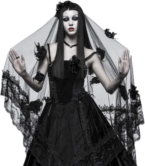 Gothic Black Floral Veil by Punk Rave - get it here☠️ Best Blog for dark fashion and lifestyle ☠️ 