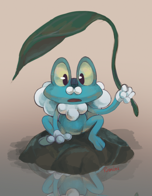 fushigikid:listirpoika:*PHEW* I was finally able to sketch a FROAKIE~!Froakie’s my favorite of