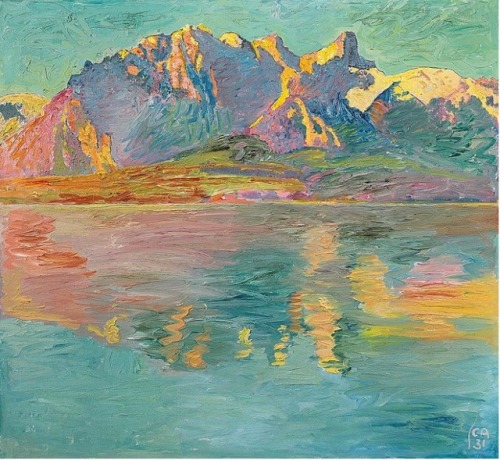 the-paintrist: terminusantequem: Cuno Amiet (Swiss, 1868-1961), Stockhornkette, 1931. Oil on canvas,