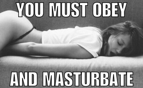 brains-are-for-boys:  You must obey and masturbate.  You will accept your natural state.  @yournatur