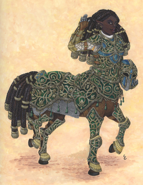 eigelstudio:The Honorable Centaur KnightThis is a Gouache painting that was commissioned by a friend