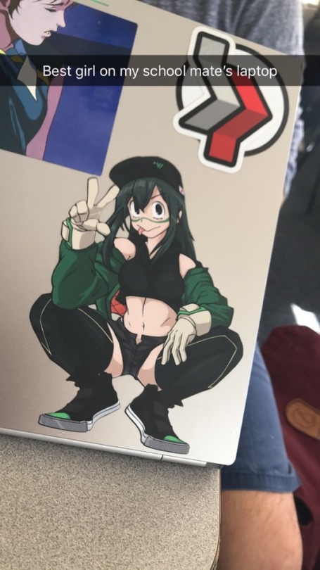 This kid in my class has a froppy sticker on his laptop and like. Me too kid, me too. 