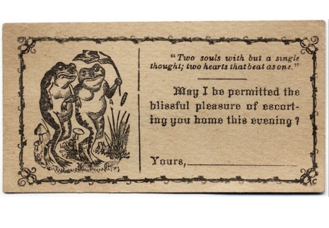 design-is-fine:Acquaintance cards, a variety of calling cards, 1870s-80s. USA. Via dangerousminds. M