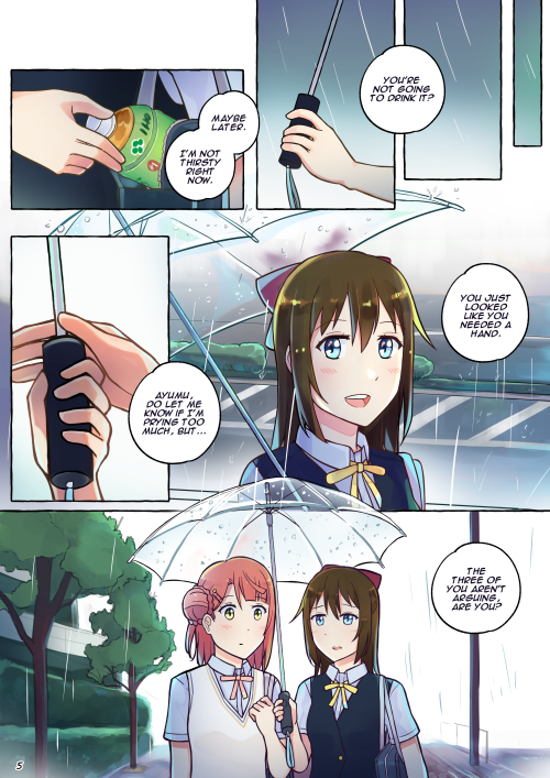 A setting where Ayumu is in love with Yu, and Setsuna cheers her on. Previous | Series Masterpost **