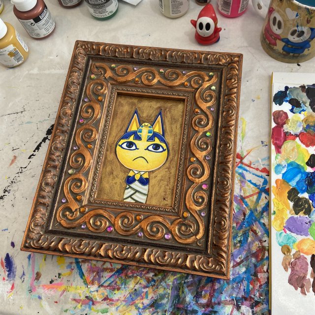 Animal Crossing Paintings made by KatieClarkArt
