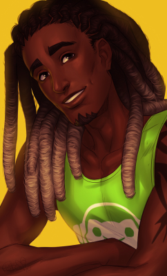 pirate-cashoo:  colored sketch freeb of Lucio with his hair down for @renaissancedweeb !! 