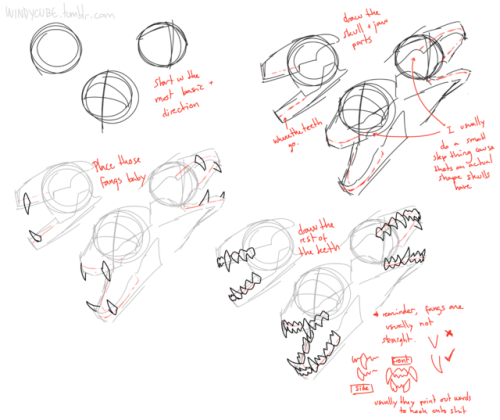 windycube: I drew a shitty teeth tutorial™ for my friend but I figured someone else might find