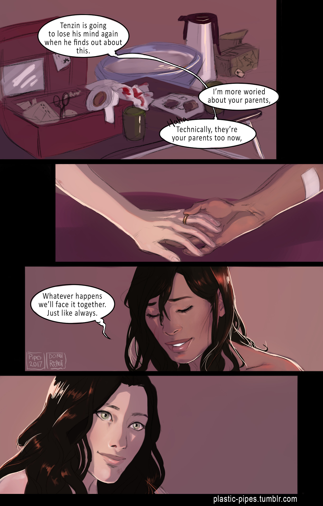 plastic-pipes:  @korrasami-week entry, sort of covers most of the days lol  I kinda