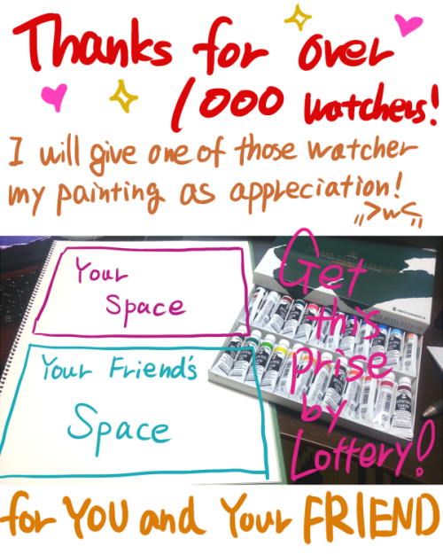 ouroporos:I noticed that I got over 1000 watchers here now. woww thank you so much guysssss!! >