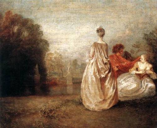 artist-watteau - Two Cousins, 1716, Jean-Antoine WatteauSize - ...