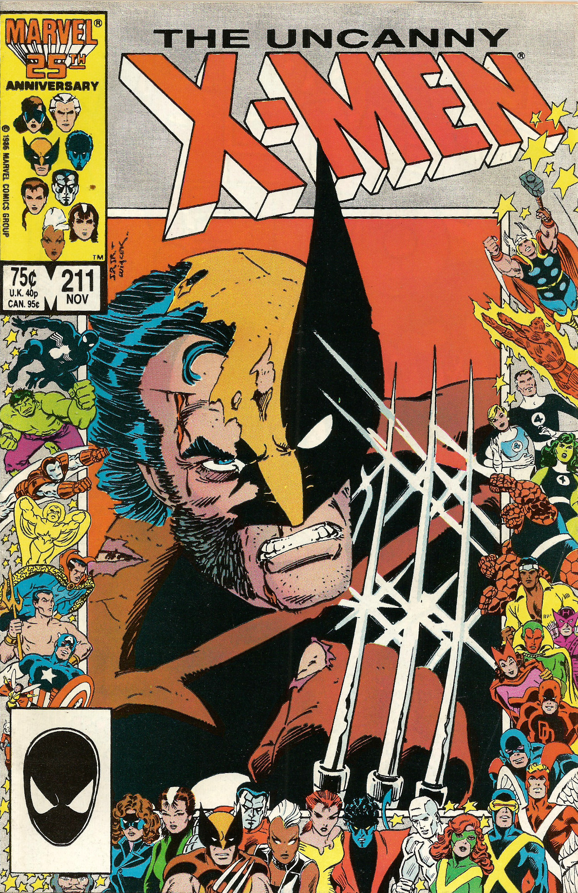 The Uncanny X-Men, No. 211 (Marvel Comics, 1986). Cover art by John Romita Jr. and