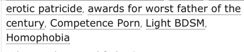 &ldquo;erotic patricide&rdquo; I&rsquo;m so&hellip;. concerned about this fic