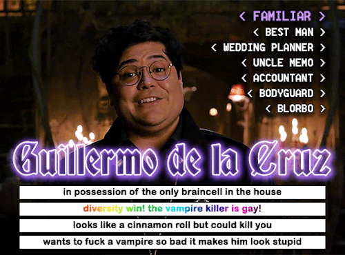 userblorbo:  USERBLORBO’S PERSONAL BLORBO CAMPAIGN 2022personal blorbo by member: @agentplant↳  GUILLERMO DE LA CRUZ  being Absolutely Iconic™ in WHAT WE DO IN THE SHADOWS Season 4