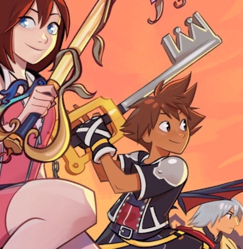 arbeesketch:  Preview of my piece for the Dearly Beloved Kingdom Hearts charity fanzine