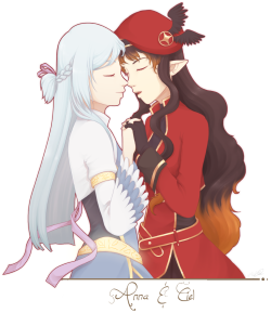 melynnart:  JonFawkes’s characters Anna and Ciel.  One of my favorites, I feel like I got a lot out of this commission. People, go commission her now