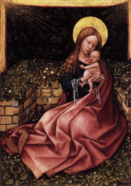 Madonna by a Grassy Bank, Robert Campin (Master of Flémalle), ca. 1425