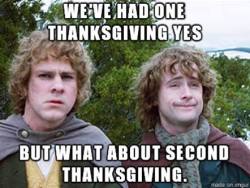 Second Thanksgiving today!  Yay!