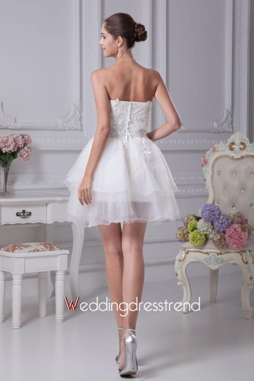 fash4us: Sweet A-Line Beaded Short Beach Wedding Dress