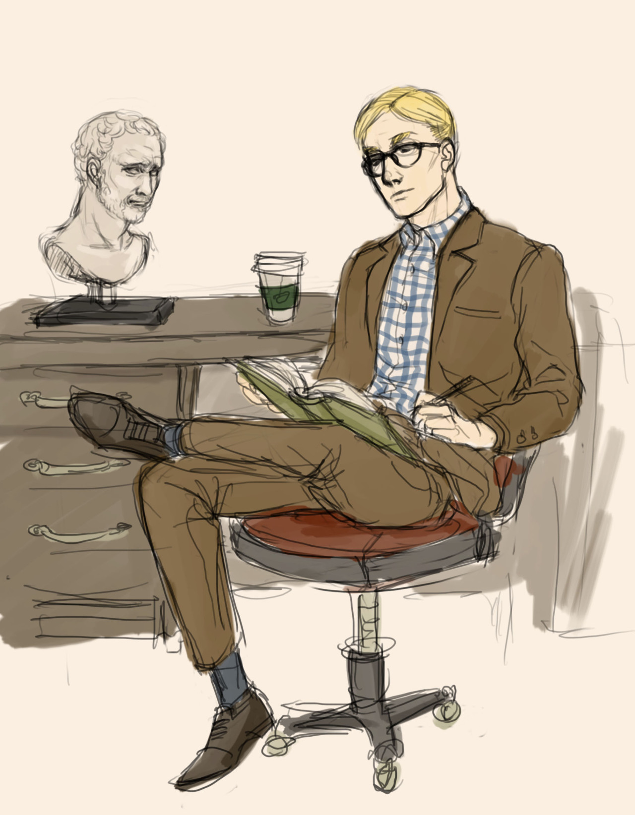 goldtectonic:  professor au where erwin is the art history professor specializing