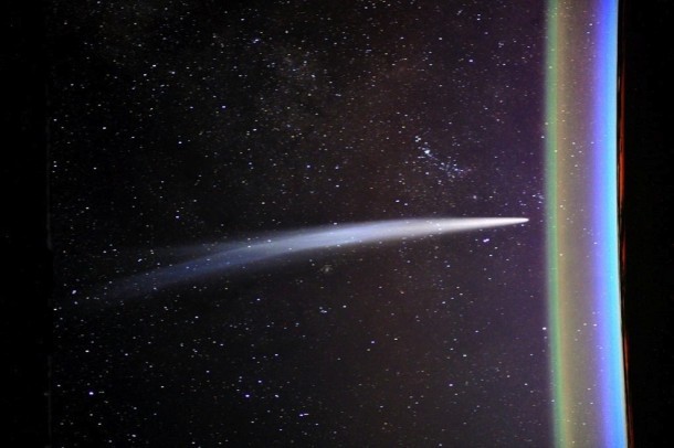 Incoming (Comet Lovejoy approaching the Earth’s stratosphere; photographed by Dan