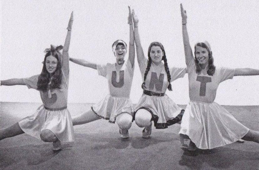 1920sitgirl:“See you next Tuesday” cheerleaders 1970. Students of Judy Chicago&rsquo;s