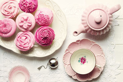 confectionerybliss: Afternoon tea, overhead view By RuthBlack