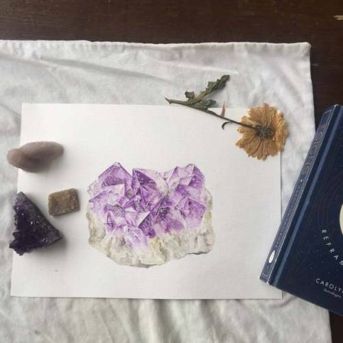 Amethyst Crystal Painting //LoveLunar