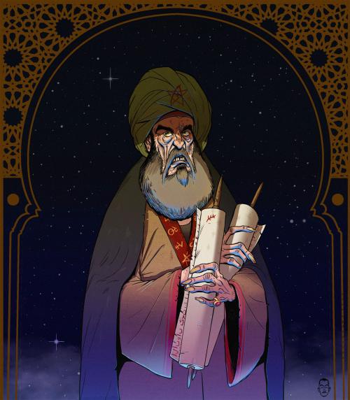 Abdul al-Hazred the mad arab from the Lovecraftian mythology. 