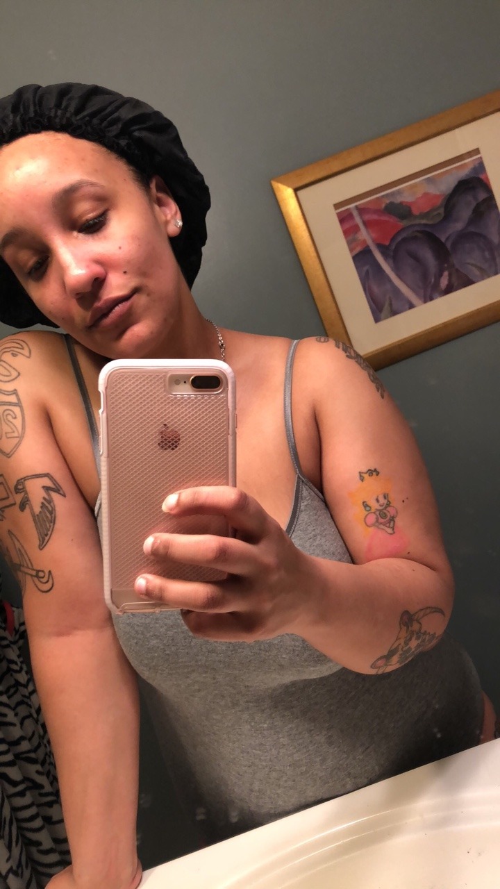 juststonie:  I got a charcoal mask, a new bodysuit, and a furry Fanny pack that I