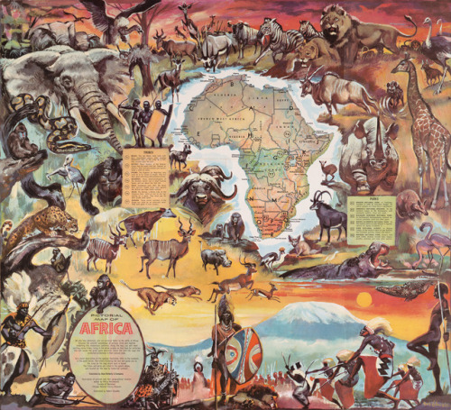 mapsdesign: Pictorial Map of Africa by Robert Glaubke (1957)More about Maps and Data visualization o