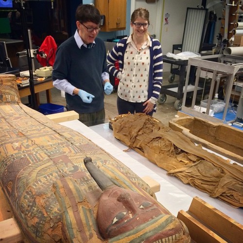 thebrainscoop: MUMMIES! Anthropology conservator JP Brown invited us to film their team opening the 