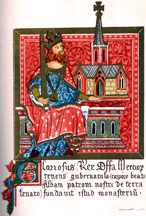 medievalart:Offa, king of MerciaBetween the 7th and 9th century kingdom of Mercia was a major player