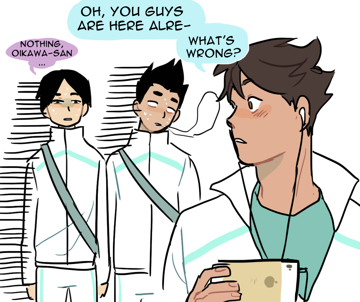 shounenkings:  my headcanon is that oikawa really loves horror stuff (+old school