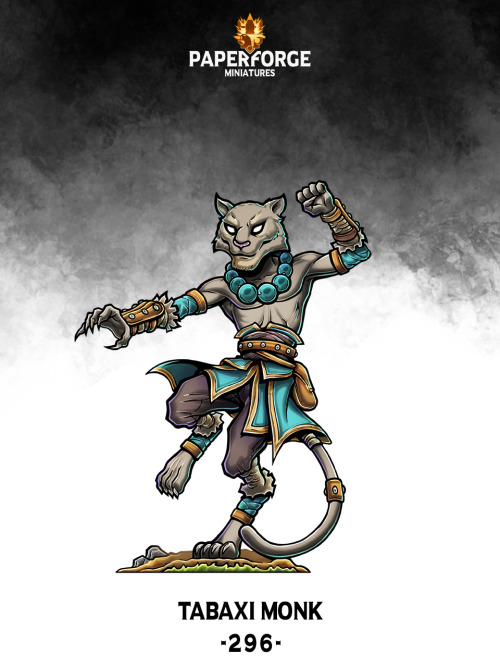 The Tabaxi Monk Paper Mini and #VTT Tokens are out! You can get the free files and some Extra Patreo