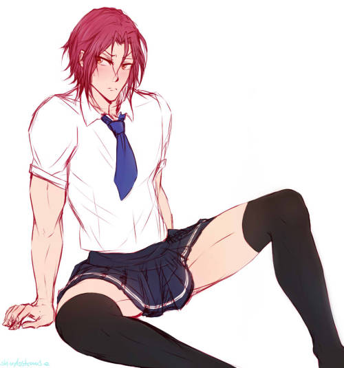 shinylostcause:3. in a school uniformdem thighs