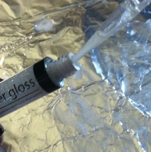 tasksforsubsandslaves:  Glittery cum lip gloss. Follow the pictures above to mix a load of semen in the lip gloss tube. Apply it and use it daily for glittery cum lips. Credit and thanks to http://dumbbigtittedslut.tumblr.com/ and for the idea for the
